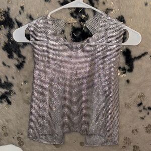 Silver Mesh Women's Top
